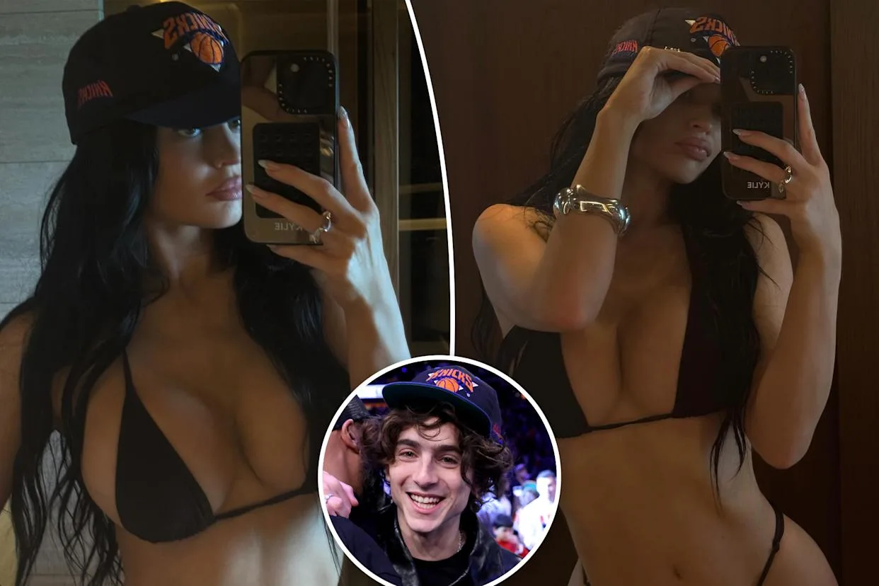Kylie Jenner Drops Sultry Bikini Pics With a Subtle Shoutout to Timothée