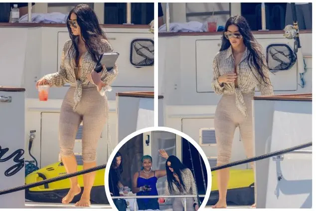 Kim Kardashian Makes Waves in All-Crocodile Look for North’s Birthday Yacht Bash
