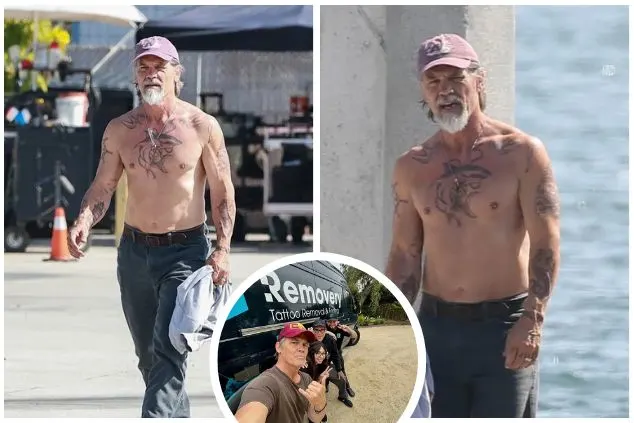 Josh Brolin Rocks Massive Fake Tattoos While Getting Rid Of His Real Ones