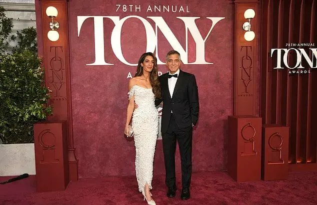 George Clooney Brings Back ‘Silver Fox’ Look at 2025 Tony Awards with Glamorous Amal by His Side